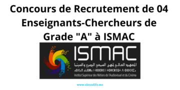 Concours Enseignants-Chercheurs ISMAC
