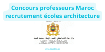 Concours professeurs Maroc recrutement écoles architecture