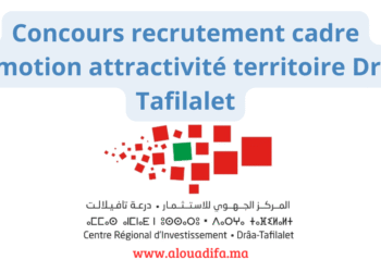 Concours recrutement cadre promotion attractivité territoire Drâa-Tafilalet