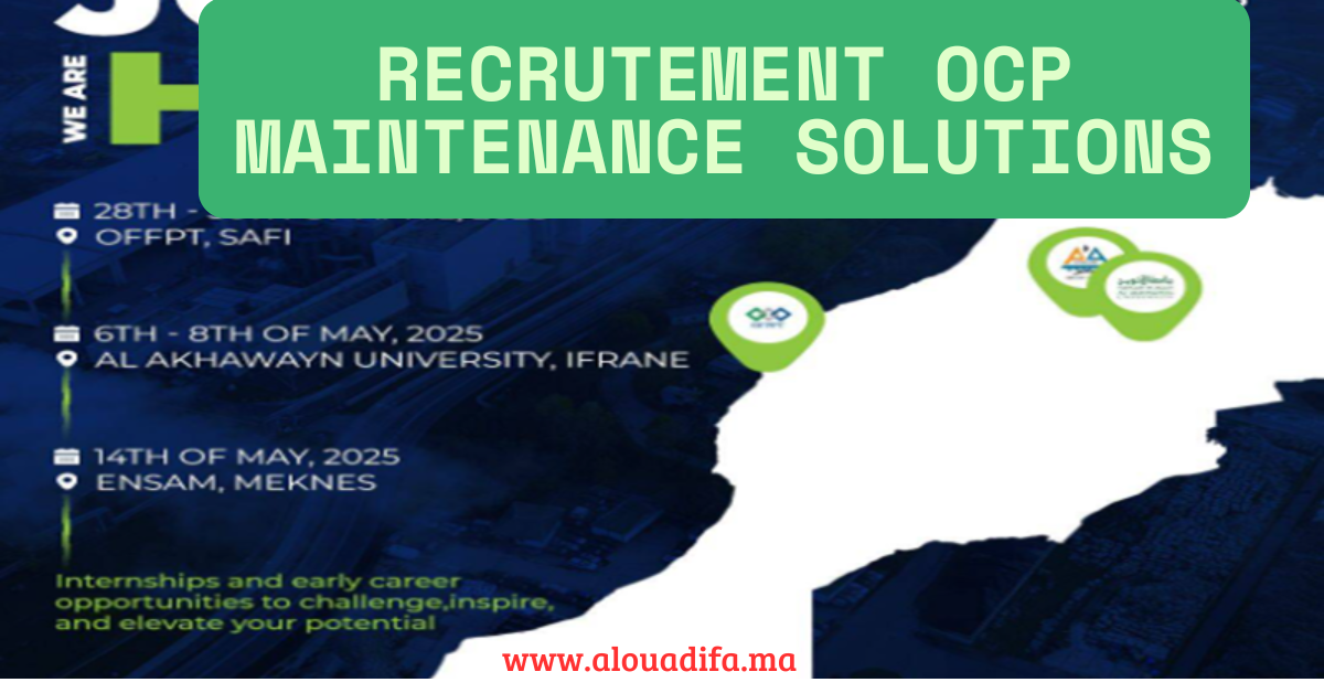 Recrutement OCP Maintenance Solutions