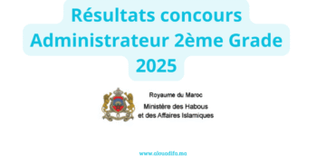 Résultats concours Administrateur 2ème Grade 2025