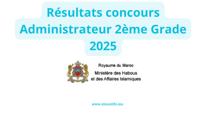 Résultats concours Administrateur 2ème Grade 2025