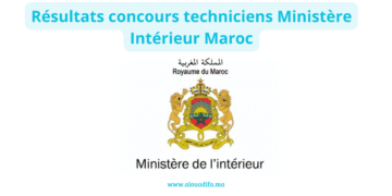 Résultats concours techniciens Ministère Intérieur Maroc