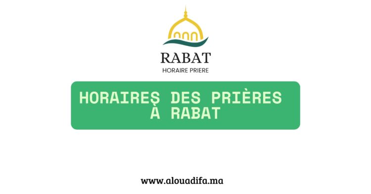Horaires de prières à Rabat