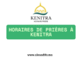 horaire priere kenitra​