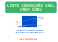Liste convoqués Oral ONDA