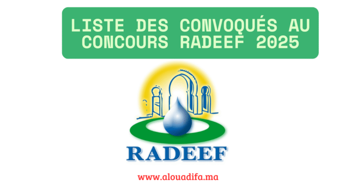 Liste des Convoqués au Concours RADEEF 2025