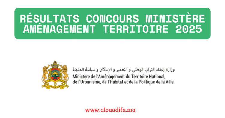Résultats Concours Ministère Aménagement Territoire 2025