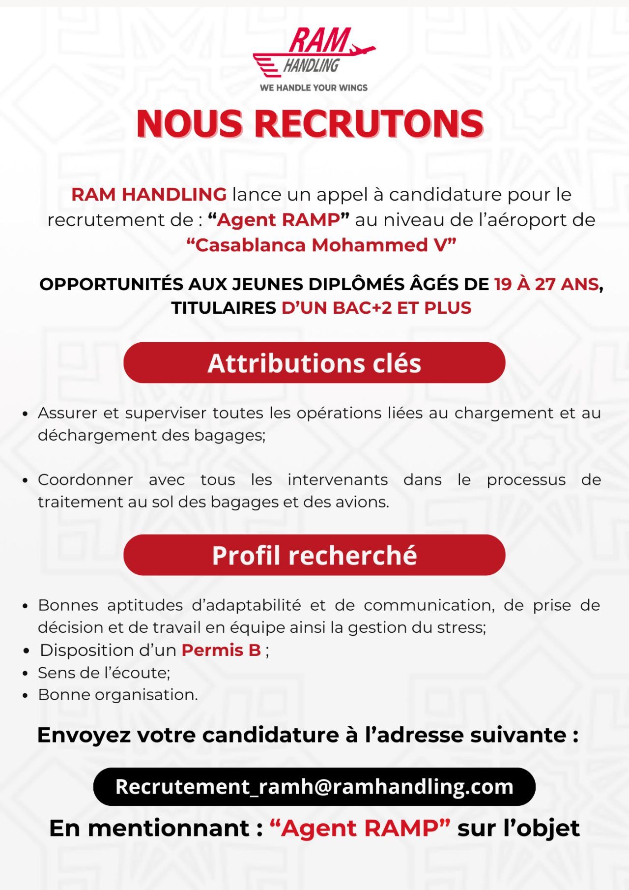 RAM Handling recrute