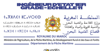 Ingénieur d'Etat 1er grade Département de la Pêche Maritime