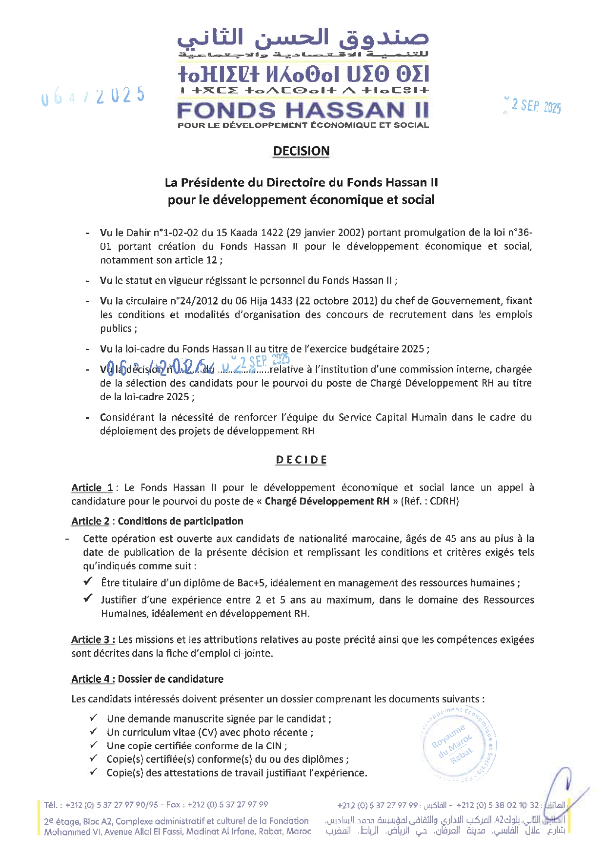 Chargé Développement RH