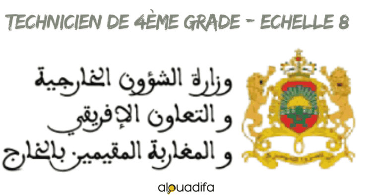 Technicien 4ème Grade Ministère des Affaires Étrangères