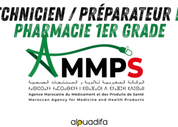 Concours de Recrutement : 15 Postes de Technicien / Préparateur en Pharmacie – 1er Grade à l’AMMPS 1 alwadifa