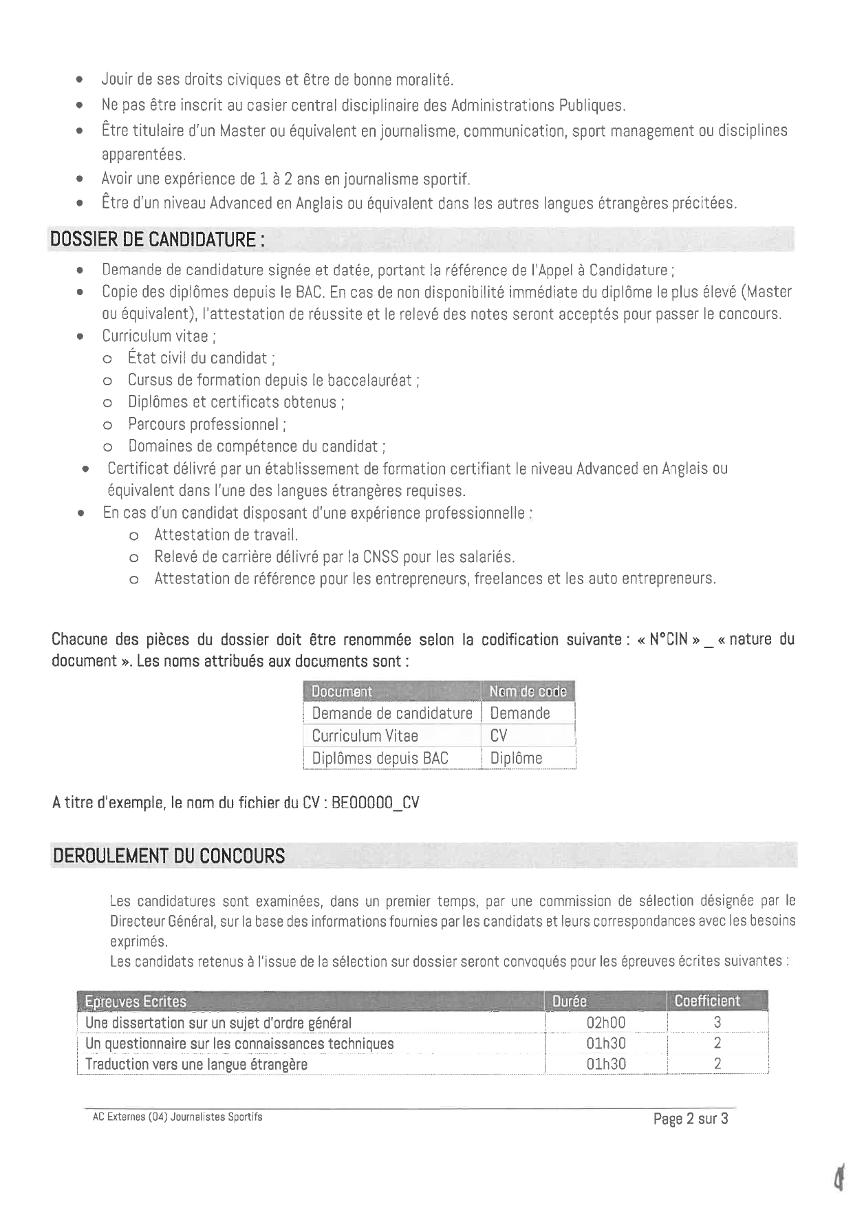 Concours Journalistes MAP