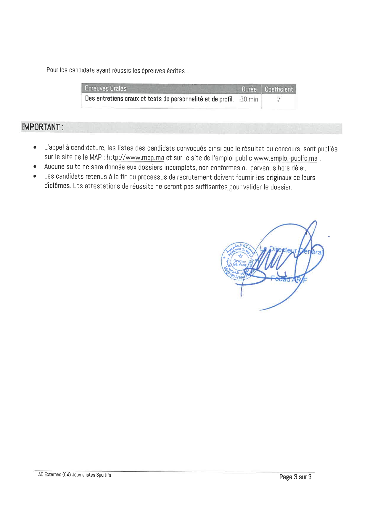 Concours Journalistes MAP