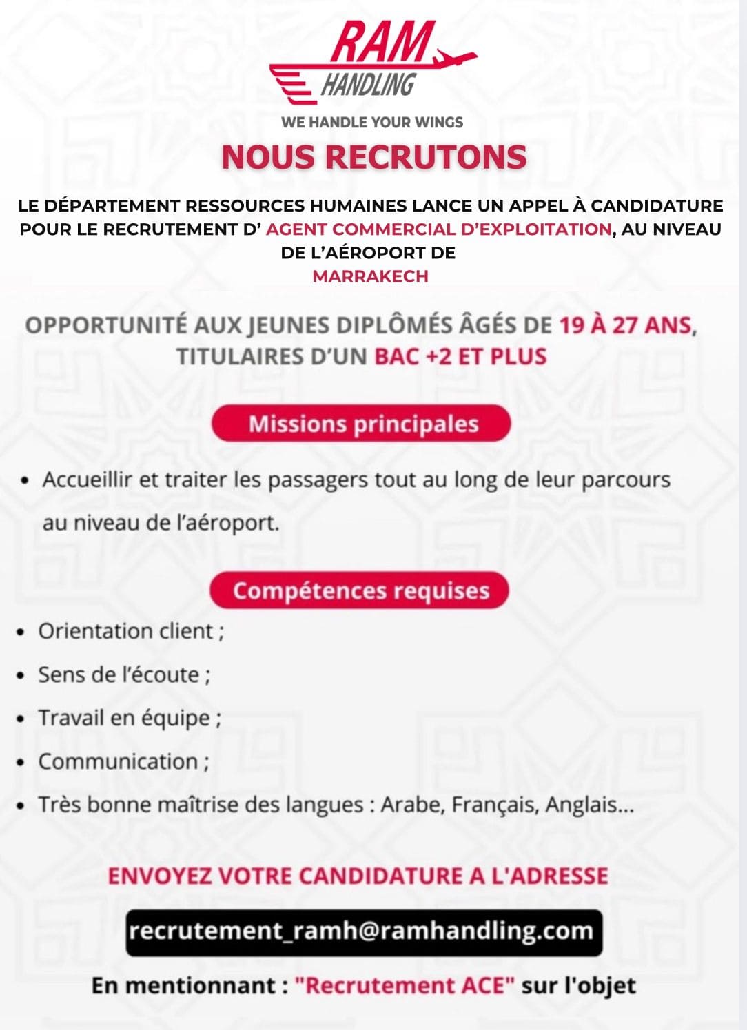 RAM Handling Recrutement