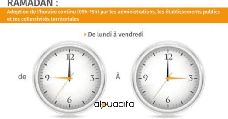 Horaires Travail Ramadan Administrations