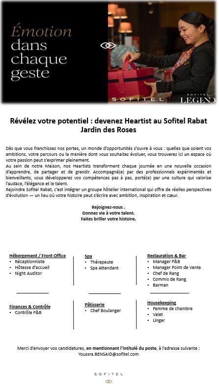 Recrutement Sofitel Rabat