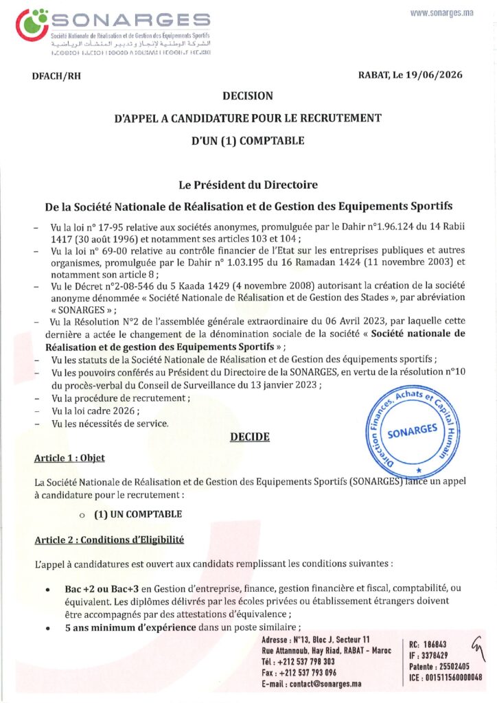 Concours SONARGES