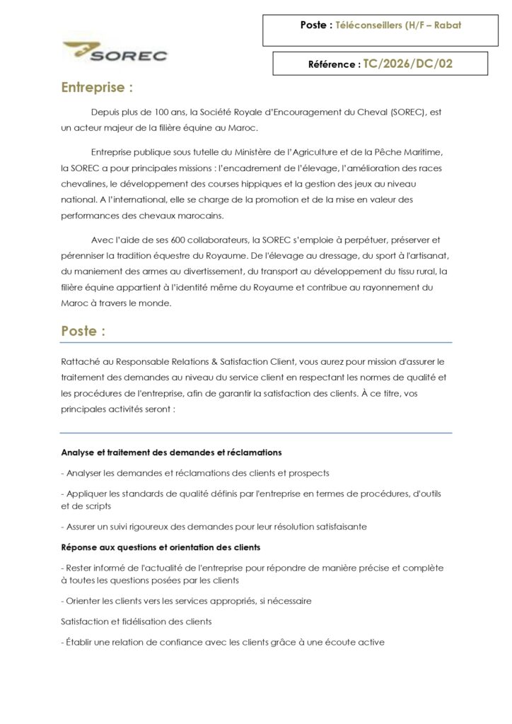 Emploi Rabat