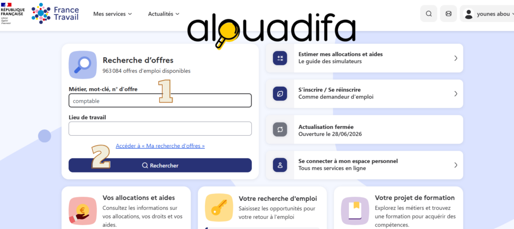 Rechercher une offre d'emploi sur France Travail