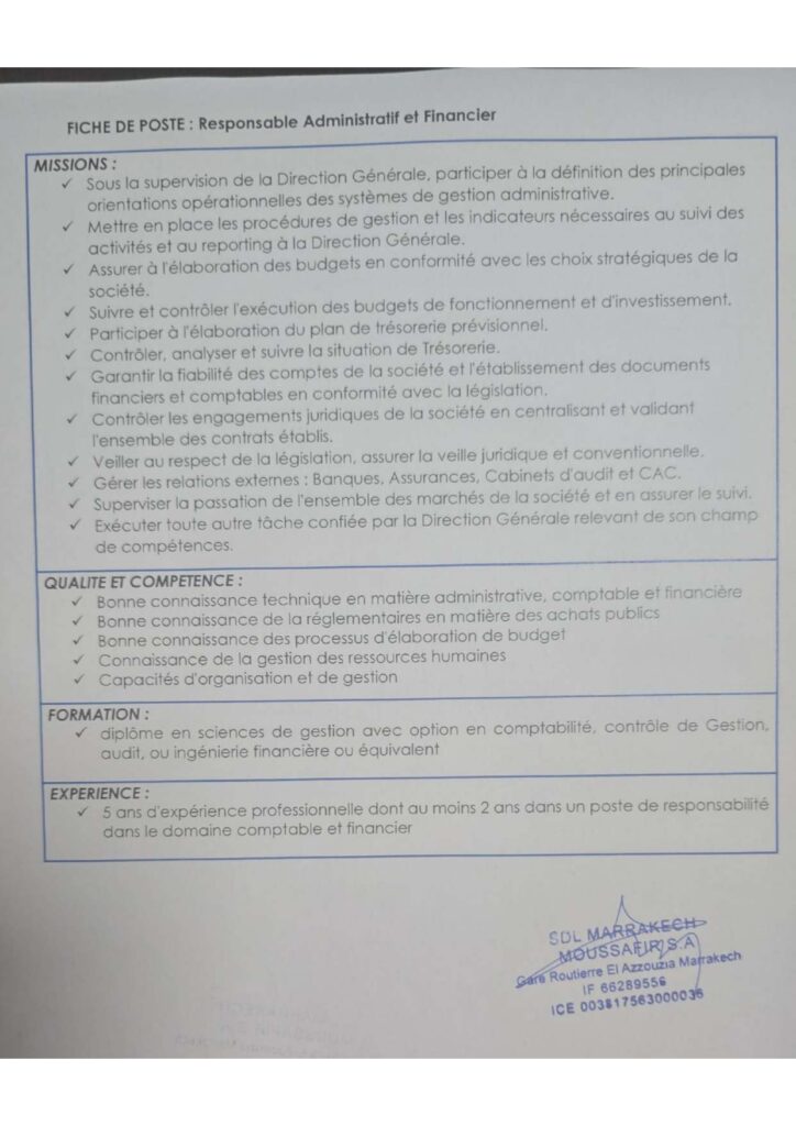 Concours SDL Marrakech