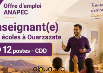 Offre d'emploi : 12 Postes d'Enseignant des Écoles à Ouarzazate | CDD 3 alwadifa
