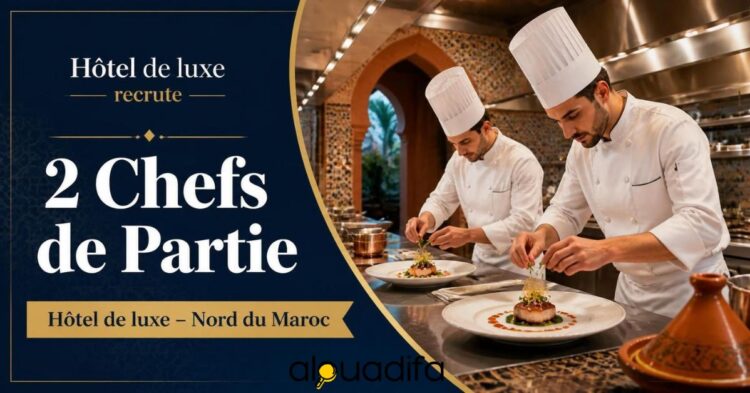 2 Postes de Chefs de Partie à Pourvoir dans un Hôtel de Luxe au Maroc alwadifa