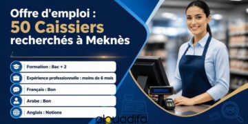 Offre d’emploi : 50 Caissiers Recherchés à Meknès 2 alwadifa