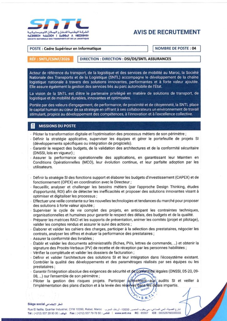 Concours SNTL