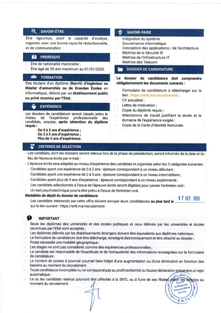 Concours SNTL