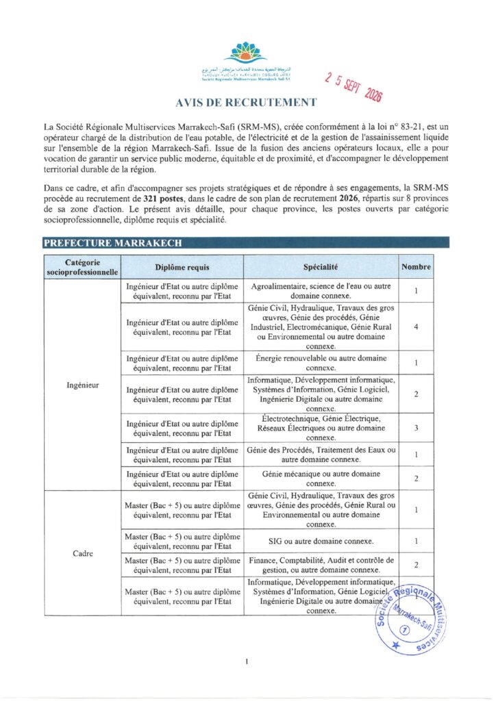Concours SRM-MS 