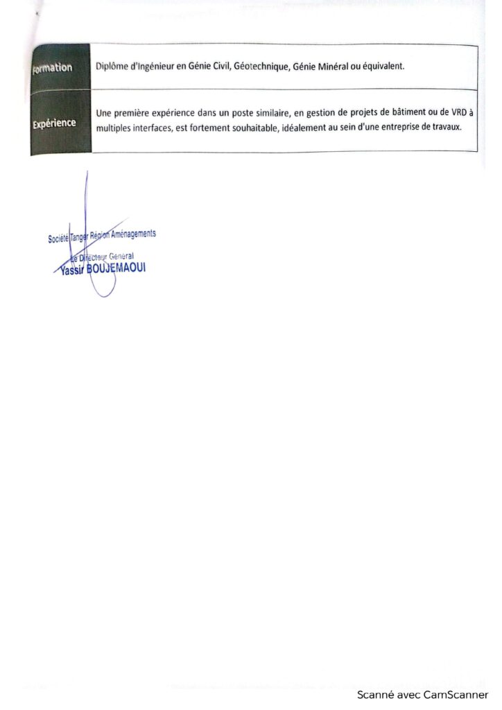 Concours Tanger Région Aménagements