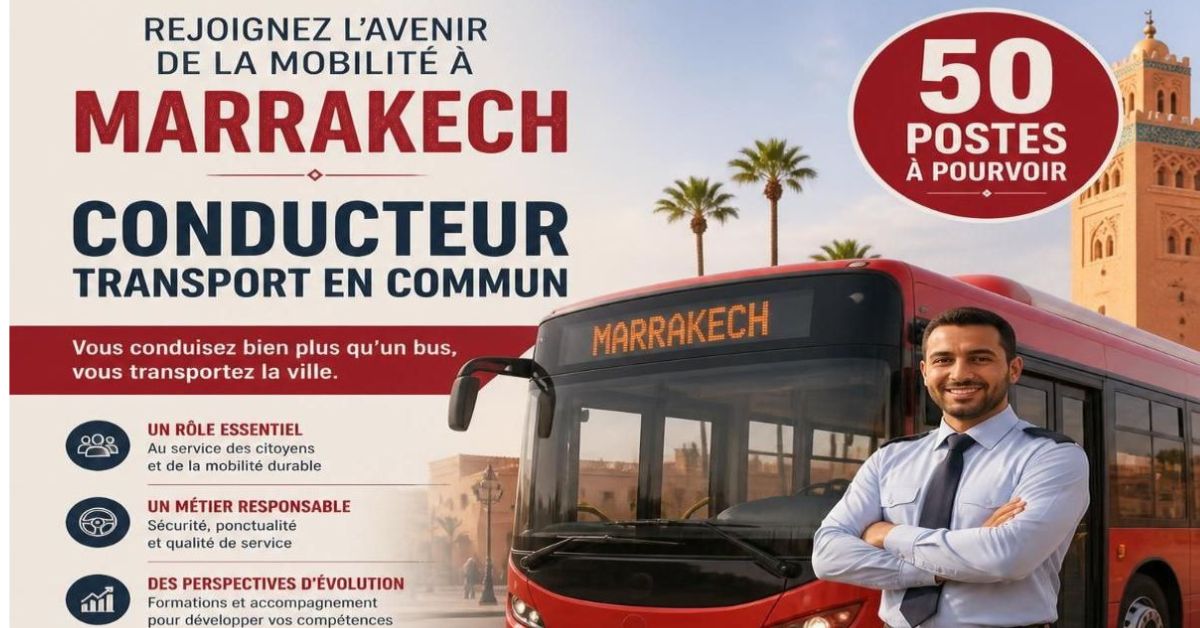 Recrutement à Marrakech : 50 Conducteurs de Transport en Commun alwadifa