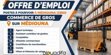 Recrutement à Médiouna : 51 Postes en CDD dans le Commerce de Gros 1 alwadifa