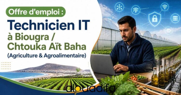 Agriculture : Technicien Informatique Recherché à Biougra alwadifa