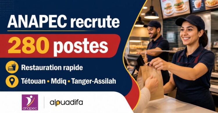 ANAPEC recrutement 280 postes 2026