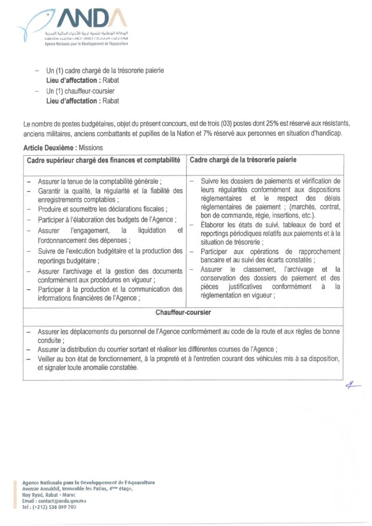 Concours ANDA 2026